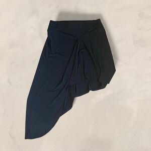 BCBG black asymmetrical skirt draped flowy maxi y2k size large